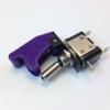 ILLUMINATED TOGGLE SWITCH ON/OFF 25 AMP 12VDC COLOR WITH POSITION COVER (LED AMBER, PURPLE COVER) view 2