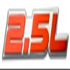 ERPART 2.5L Liter Embossed RED on Highly Polished Silver Real Aluminum Auto Emblem Badge Nameplate view 3