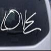 Love Text Girlie Car or Truck Window Laptop Decal Sticker - White 8in X 2.4in view 1