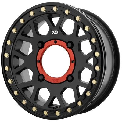 XD Wheels Xs235 Grenade Beadlock Satin Black Wheel with Alloy Steel (14 x 7. inches /4 x 112 mm, 10 mm Offset)