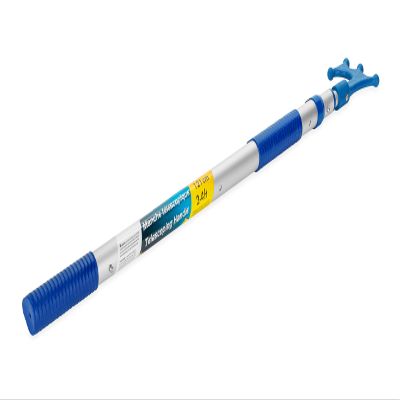 Camco Telescoping Handle with Boat Hook, 2-4ft, Handle Can Be Used with Multiple Accessories,Handle w/Hook - 41910