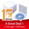 ELECOM Standard Media Container for CD/DVD Break-Resistant, 1Disk, 10Packs /White/CCD-JSCN10WH view 4