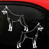 Doberman Pinscher AMIART Vinyl Dog Window Decal Sticker Car Truck Window Laptop - I Love My Dobie Dog - 5.5" x 4.8" inches Each - for Car Truck Window - Left and Right Vinyl Doberman Dog Decal view 1