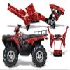 Reaper-AMRRACING Quad Graphics decal kit fits Polaris ATV Sportsman 400,500,800 (2005-2010)-Red view 1