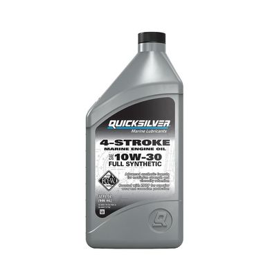 Quicksilver 10W-30 4-Stroke Full Synthetic Marine Engine Oil, 1 Quart