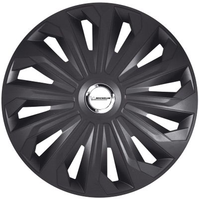MICHELIN 92010 Wheel Trim Fabienne with Reflector System N.V.S., Set of 4, 38.10 cm, 15 inches, Black