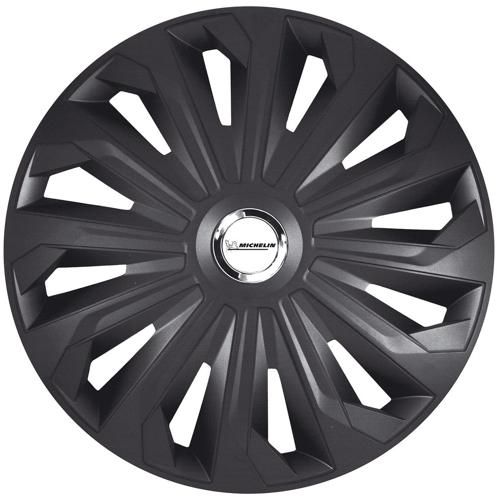 MICHELIN 92010 Wheel Trim Fabienne with Reflector System N.V.S., Set of 4, 38.10 cm, 15 inches, Black