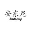 Chinese Name Symbols "Anthony" Vinyl Decal Sticker 7.75" x 3.75" - Black view 1