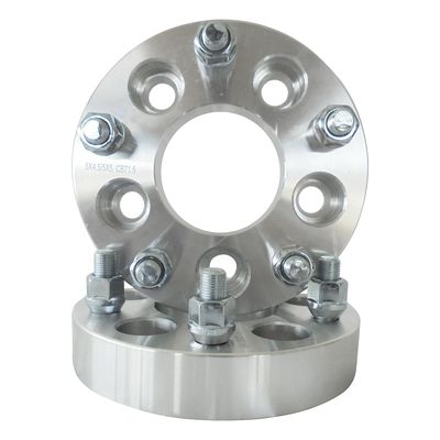 Smart Parts Co 2pc Wheel Spacers Adapters 2.5" (1.25 inch Per Side) for 5x45 Vehicle to 5x5 Wheel Patterns with 1/2-20 Threads - Jeep CJ Wrangler JK TJ YJ