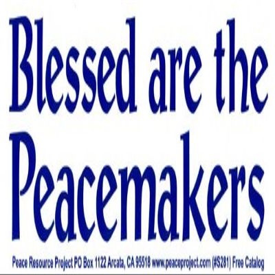Blessed are The Peacemakers Peace/Anti-War Magnetic Bumper Sticker/Decal Magnet (9" X 3")