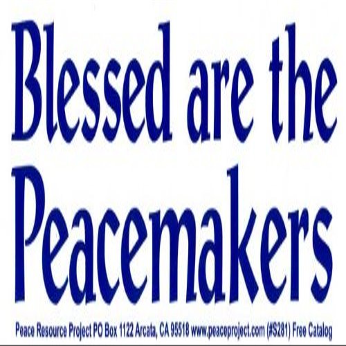 Blessed are The Peacemakers Peace/Anti-War Magnetic Bumper Sticker/Decal Magnet (9" X 3")