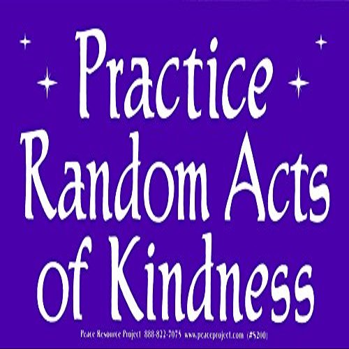 Peace Resource Project Practice Random Acts of Kindness Magnetic Bumper Sticker/Decal Magnet (6.25" X 3")