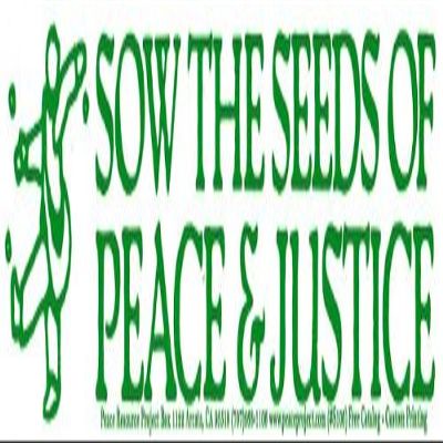 Sow The Seeds of Peace & Justice Peace/Anti-War Magnetic Bumper Sticker/Decal Magnet (10.5" X 2")
