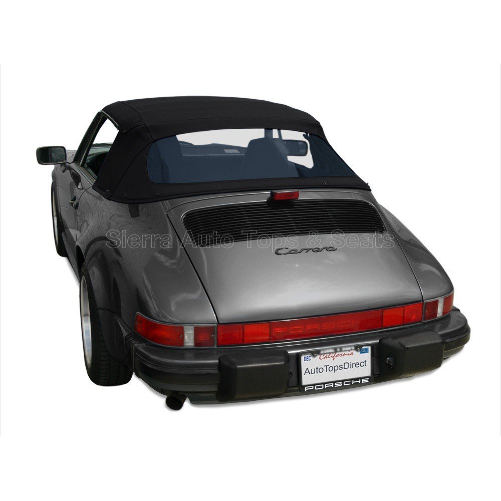 Sierra Auto Tops Convertible Top Replacement for Porsche 911 Series 1983-1994, TwillFast II Canvas, Black