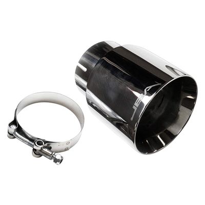 JBA (12-8258) 3" x 4" x 5-3/4" Stainless Steel Double Wall Polished Chrome Plated Clamp-On Exhaust Tip