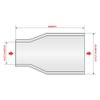 JBA (12-8258) 3" x 4" x 5-3/4" Stainless Steel Double Wall Polished Chrome Plated Clamp-On Exhaust Tip view 2