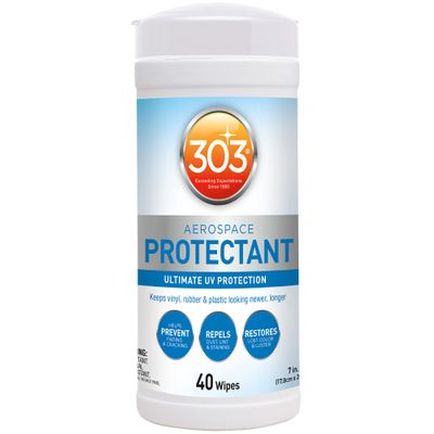 303 Products (30321) Products Aerospace Protectant 40 Count Wipes - Ultimate UV Protection - Keeps vinyl, rubber, and plastic looking newer, longer, 40 Count