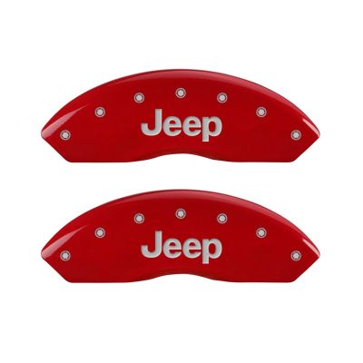 MGP Caliper Covers 42007SJPLRD Caliper Cover with Red Powder Coat Finish, (Set of 4)