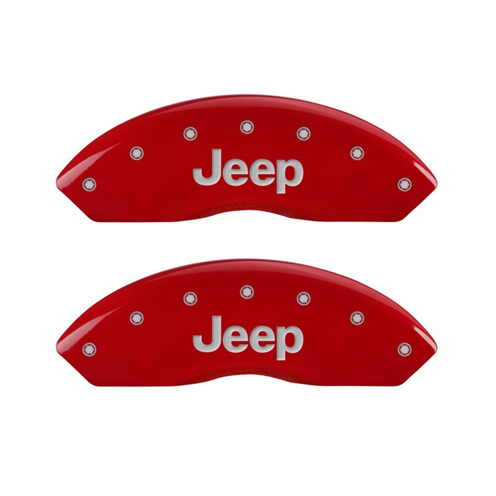 MGP Caliper Covers 42007SJPLRD Caliper Cover with Red Powder Coat Finish, (Set of 4)