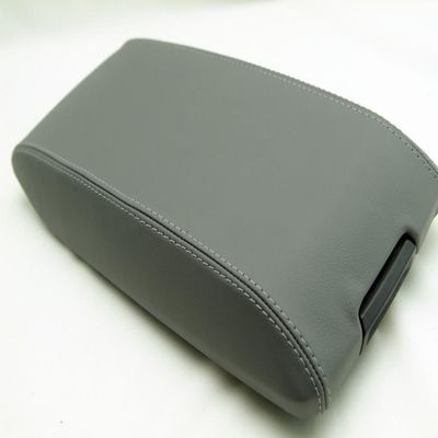 Fits 2006-2007 Dodge Charger Real Gray Leather Console Lid Armrest Cover (Leather Part Only)