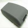 Fits 2006-2007 Dodge Charger Real Gray Leather Console Lid Armrest Cover (Leather Part Only) view 1