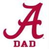 Alabama Crimson Tide DAD Clear Vinyl Decal Car Truck Sticker Bama view 1