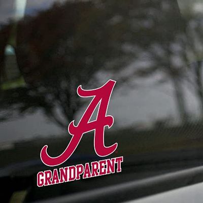 Alabama Crimson Tide GRANDPARENT Clear Vinyl Decal Car Truck Sticker Bama