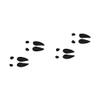 Decorative Decal - Buck Deer Tracks 9" x 3.75" - Black - Vinyl Sticker view 1