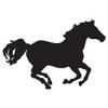 Horse Mustang Running - Vinyl Decal Sticker - 5.5" x 3.75" - Black view 1