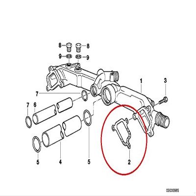 BMW 11-53-1-731-833 Gasket Asbestos Free