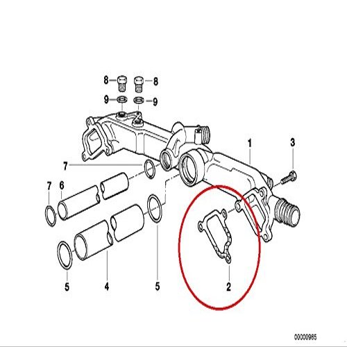 BMW 11-53-1-731-833 Gasket Asbestos Free
