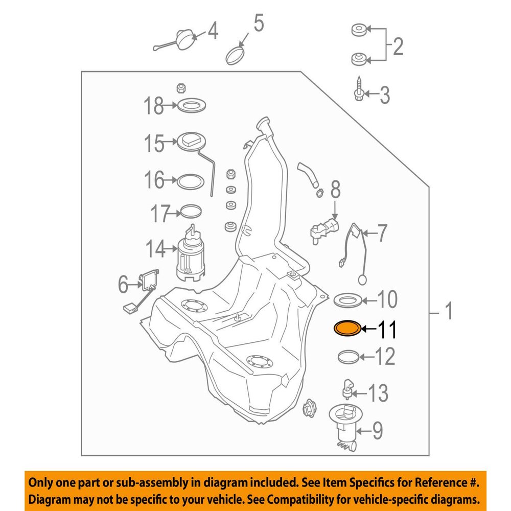 Mercedes-Benz 211 471 01 10, Fuel Pump Tank Seal