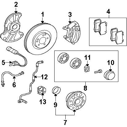 Mercedes-Benz 204 428 04 35, Disc Brake Hydraulic Hose