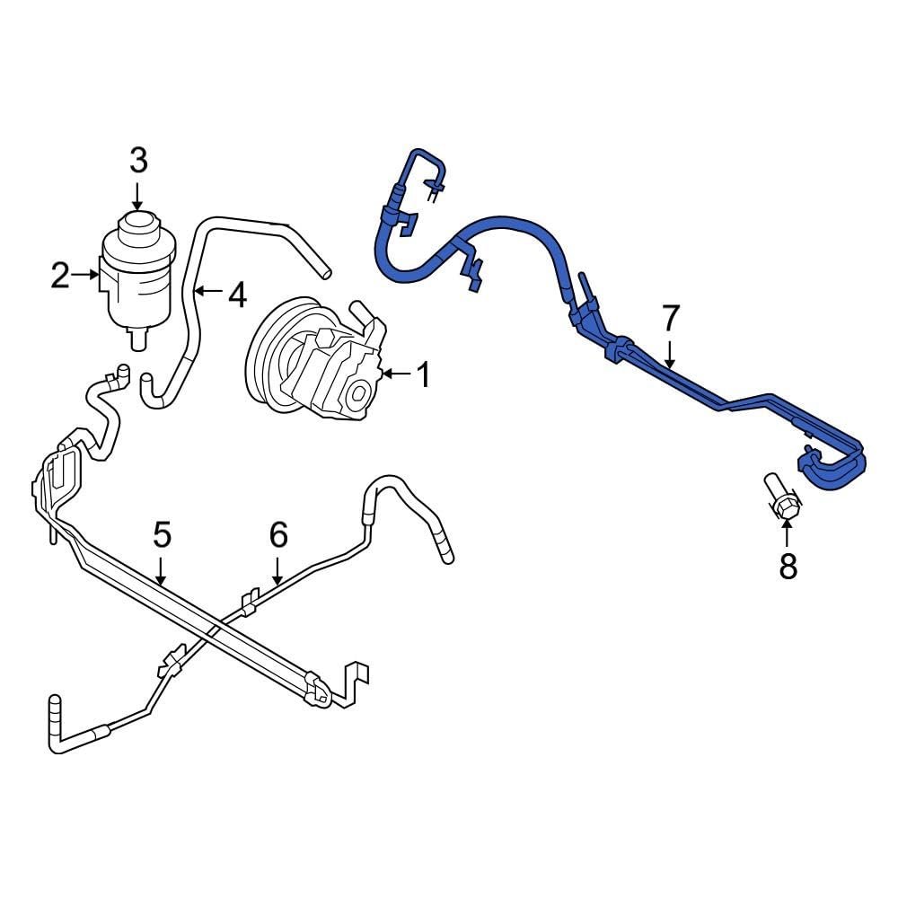 Volvo 31280401, Power Steering Pressure Hose