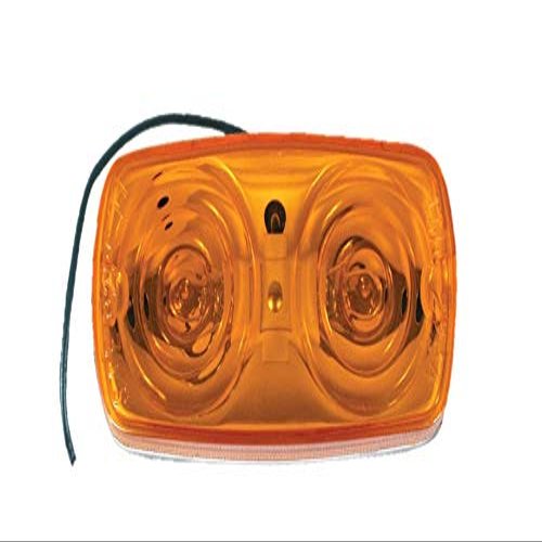 Uriah Products UL138000 4" x 2" x 1-1/8" Double-Bullseye Incandescent Clearance Light for Trailers (Amber)