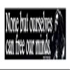 None But Ourselves Can Free Our Minds - Magnetic Bumper Sticker/Decal Magnet (10.5" X 3") view 1