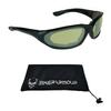 Bikershades Motorcycle Safety Sunglasses Yellow Night Riding Wrap Foam Padded Cushion Protection Wind Block Prevent Dry Eye Sport Sky Diving Cycling view 1