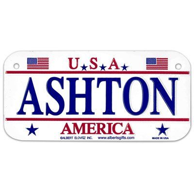 Gift House Ashton USA Bike Plate - Made in USA, 3x6 Embossed Aluminum