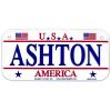 Gift House Ashton USA Bike Plate - Made in USA, 3x6 Embossed Aluminum view 1