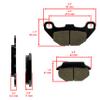 Caltric Rear Brake Pads Compatible with Arctic Cat Utility 90 2006-2014 view 2
