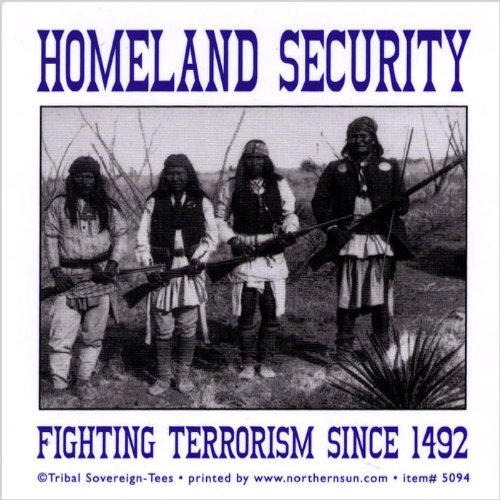 Northern Sun Homeland Security - Fighting Terrorism Since 1492 - Small Magnetic Bumper Sticker/Decal Magnet (3" X 3")