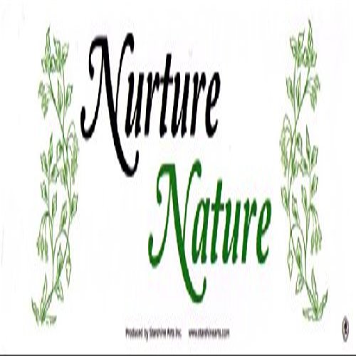 Nurture Nature Environmental Magnetic Bumper Sticker / Decal Magnet (9" X 2.25")