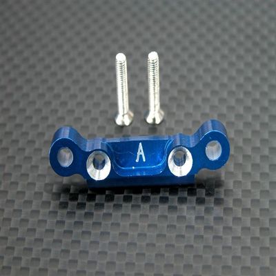GPM For Kyosho Mini Inferno Upgrade Parts Aluminum Rear Arm Bulk (1 Deg) For Rear Gear Box With Screws - 1Pc Set Blue