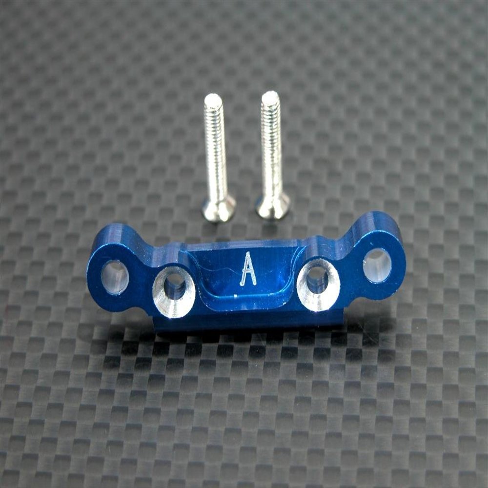 GPM For Kyosho Mini Inferno Upgrade Parts Aluminum Rear Arm Bulk (1 Deg) For Rear Gear Box With Screws - 1Pc Set Blue