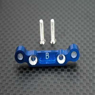 GPM For Kyosho Mini Inferno Upgrade Parts Aluminum Rear Arm Bulk (2 Deg) For Rear Gear Box With Screws - 1Pc Set Blue