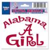 Alabama Crimson Tide Girl Clear Vinyl Decal Car Truck Sticker BAMA Girl view 1