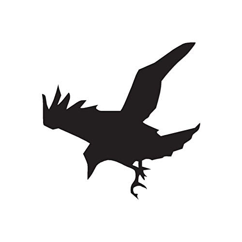 Decorative Decal - Crow Raven Jackdaw 3.75" x 3.75" - Black - Vinyl Sticker