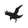 Decorative Decal - Crow Raven Jackdaw 3.75" x 3.75" - Black - Vinyl Sticker view 1
