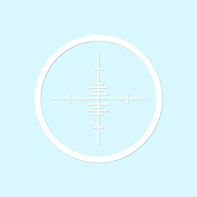 Decorative Decal - Target Crosshairs 3.75" x 3.75" - White - Vinyl Sticker