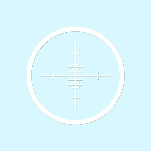 Decorative Decal - Target Crosshairs 3.75" x 3.75" - White - Vinyl Sticker